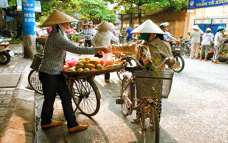 Woman vendor in Vietnam